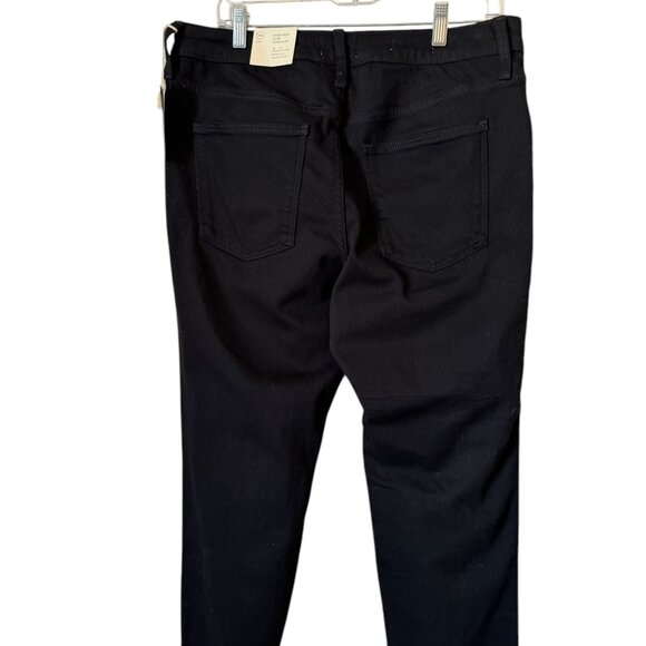 NWT BLACK HIGH RISE SLIM STRAIGHT JEANS  14 PETITE     #H - Picture 4 of 11